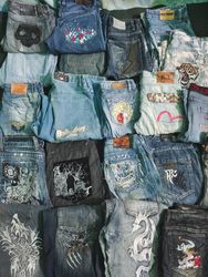 Japanese Y2K Embroidery Hip-Hop Jeans