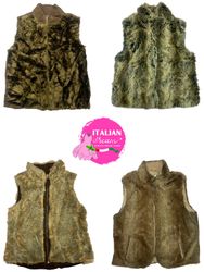 Zipup faux fur jackets