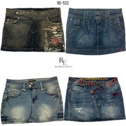 Y2K Unique Denim Mini Skirts (RE-522)