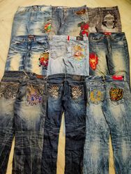 Hip hop and embroidery mix jeans 30 piec..