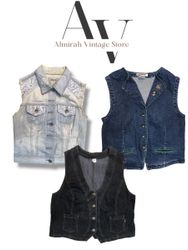 Stylish y2k denim vest 17 pieces