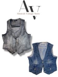 Y2k denim vest grade AB