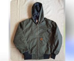 Veste Carhartt olive verte avec capuche style rewo..
