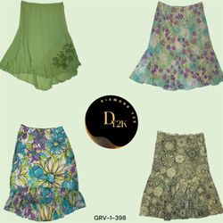 Vintage-Inspired Light Green Poly Skirt – Perfect ..