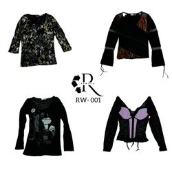 Y2K Black Rave Full Sleeve Tops (RW -001)