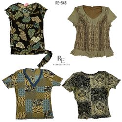 Y2K Earthy Tone Tops (RE-546)