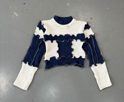 Rework Polo crop sweater