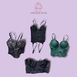 ✨ Corset Vintage Brodé Y2K – Esthétique Coquette &..