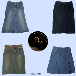 Saia Midi de Jeans Versátil (GRV-1-407)