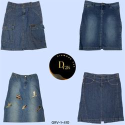 Saia Midi Jeans Estilo Y2K (GRV-1-410)