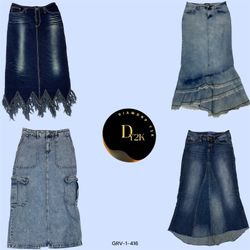 Vintage Denim Long Skirt – A Y2K Must-Have (GRV-1-..