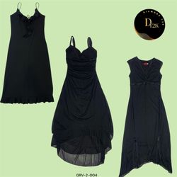 Sleek & Sophisticated Black Poly Dress  (GRV-2-004..