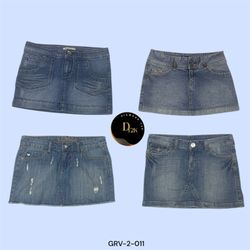 Gonna Mini in Denim Strappato (GRV-2-011)