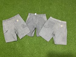 Rework style carhartt grey denim shorts