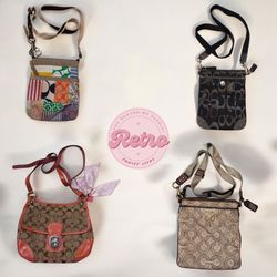 Vintage Coach Cross-Body Bags: 12 Pcs