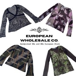 Y2K Colourful Graphic European Long sleeve tops Mix Ft. JNCO