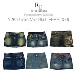 Jupes en denim Y2K (RERP-006)