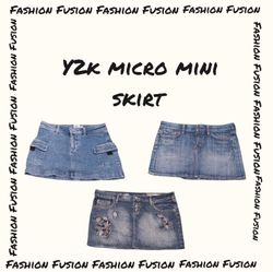 (FF-595) denim-micro-mini-skirt