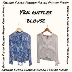 (FF-597) y2k Ruffles Tops