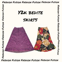 (FF-584) y2k beaded skirt