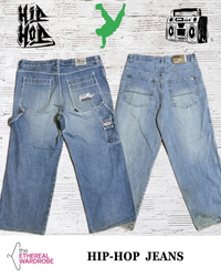 Jeans Hiphop de marcas incluindo Southpole, Fubu, ..