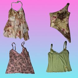 Y2k Cutesy Core Cami Tops (TT-114)