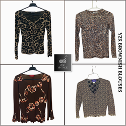 BLUSAS MARROM Y2K - 10 PCS
