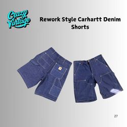 Shorts de Denim Carhartt Estilo Rework - 50 Peças