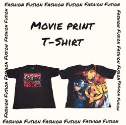 (FF-601) Movie printed T-shirt
