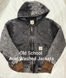 Carhartt Reworked style acid washed jackets