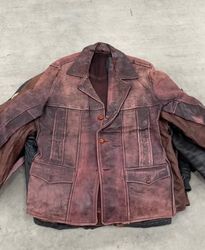 10x Vêtements en cuir mélangent cuir véritable