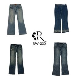 Y2K Flared Unique Denim Jeans (RW-030)