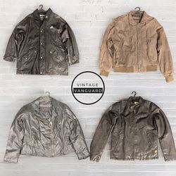 Vintage Original Leather Jackets: 10 Pcs