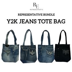 Borsa Tote in Jeans Y2K Rivisitati