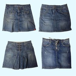 Denim Dreams: Y2K Mini Skirt Revival (TS-326)