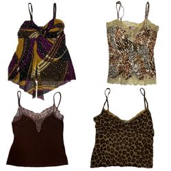 Y2K Animal Printed Tops