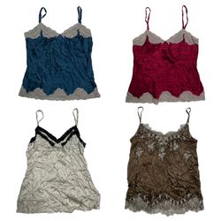 Y2K 100% Silk Slip Tops