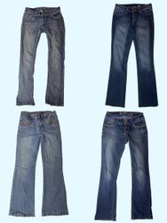 “Y2K Denim Vibes: Vintage Flare & Contrast Stitchi..