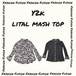 (FF-638) Tops de malla en blanco y negro de estilo..