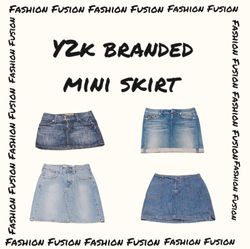 (FF-640) y2k ブランドデニムスカート (levis-Lee-Gstar-Calvinkl..
