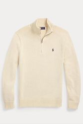 Kabelstrick- und 1/4-Zip Ralph Lauren Pullover