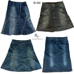 Gonne Midi in Denim Uniche Y2K (RE-604)