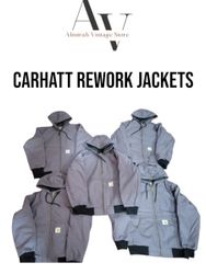 Vintage Carhartt Rework Style gray Detroit Jackets