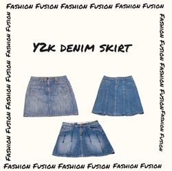 (FF-644) y2k Denim mini skirt