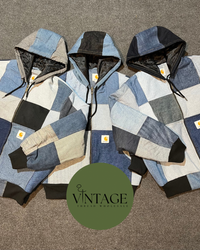 Carhartt rework style denim patchwork active jacke..