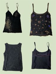 “Celestial Glam: Y2K Embellished Cami Tops Collect..