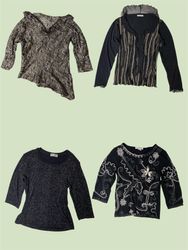 Y2K Metallic Glam Tops Collection” (TS-347)