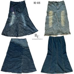 Gonne maxi denim uniche Y2K IT Girl (RE-615)