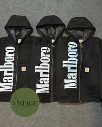 Jaqueta ativa Black Marlboro estilo rework Carhart..