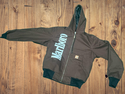 Rework-Stil Carhartt x Marlboro Kapuzenjacke